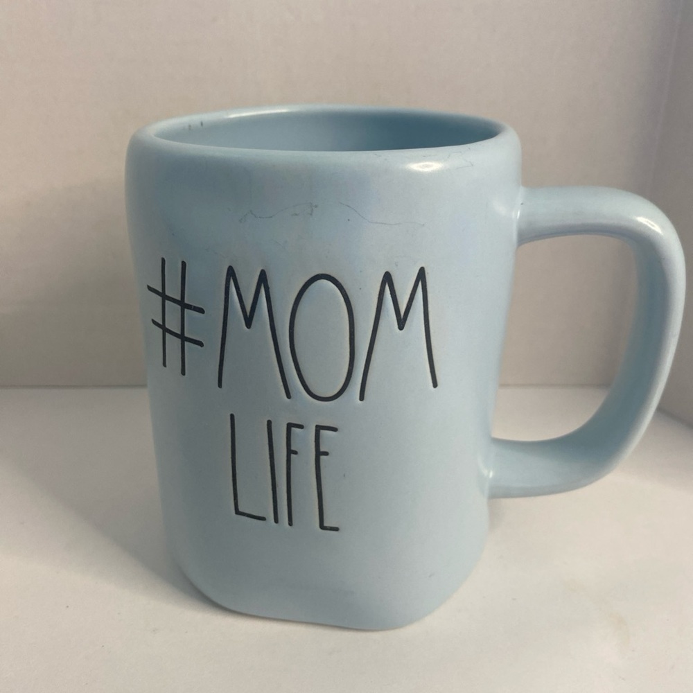 Rae Dunn Blue #MOMLIFE Mug